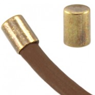 DQ Metall Endkap rohrform für 5mm Draht Antik Bronze